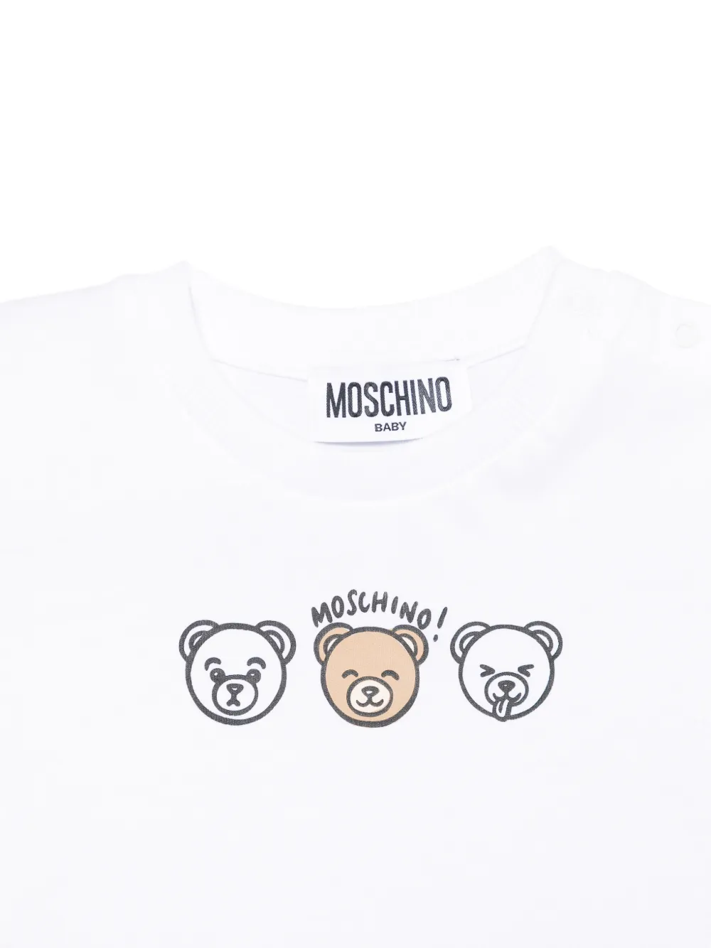 Комплект из Футболка и шорт с полосатым узором Moschino Kids, синий — фото 3