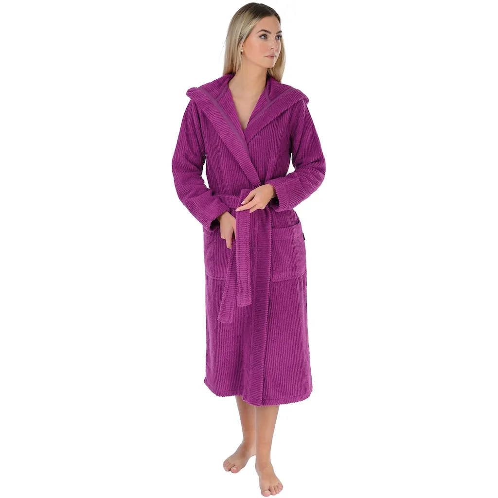 

Женский халат 4002, 1 шт., пушистый и мягкий Wewo Fashion, фиолетовый