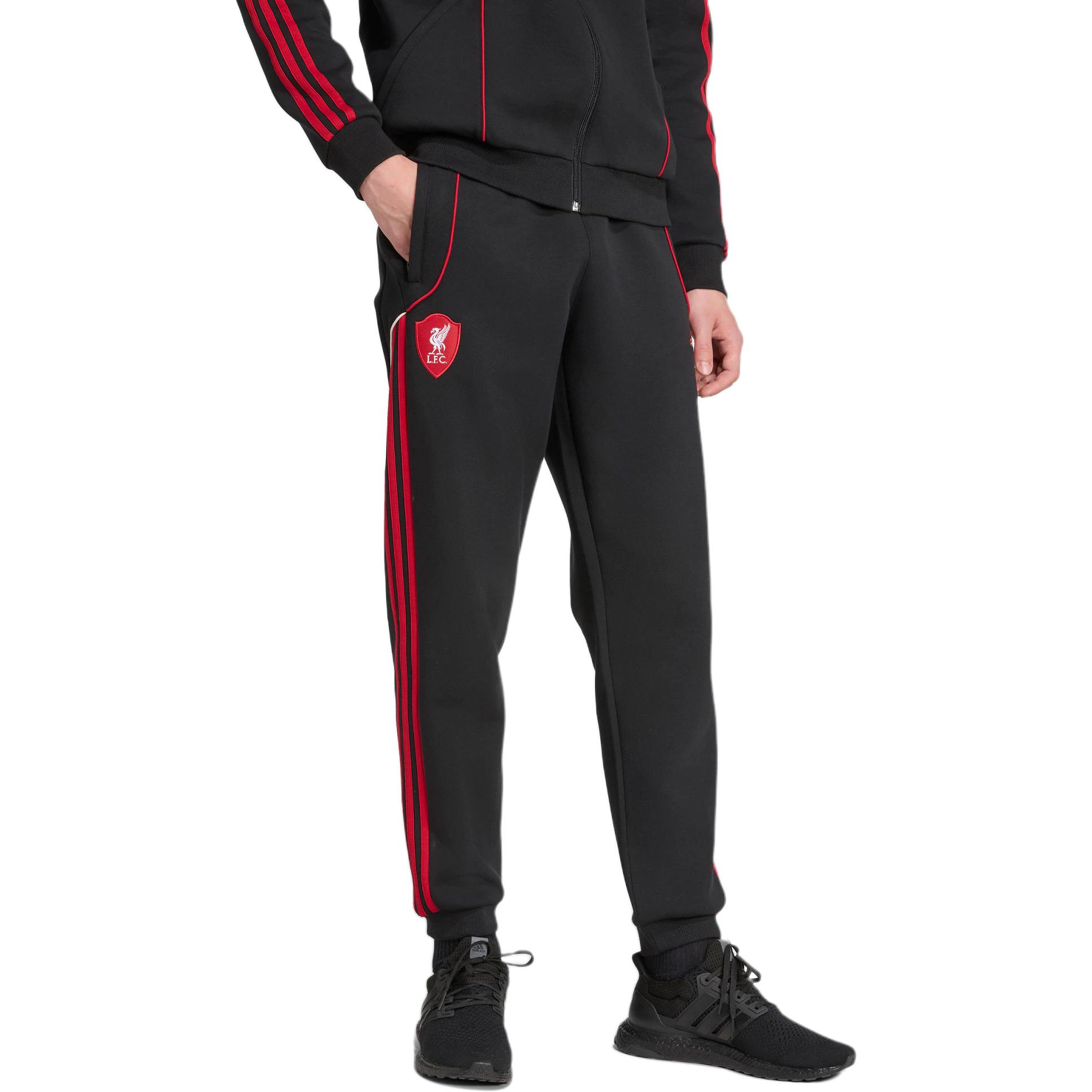 Ливерпуль фк fw25 вязаные спортивные штаны мужские Adidas, черный — фото 2
