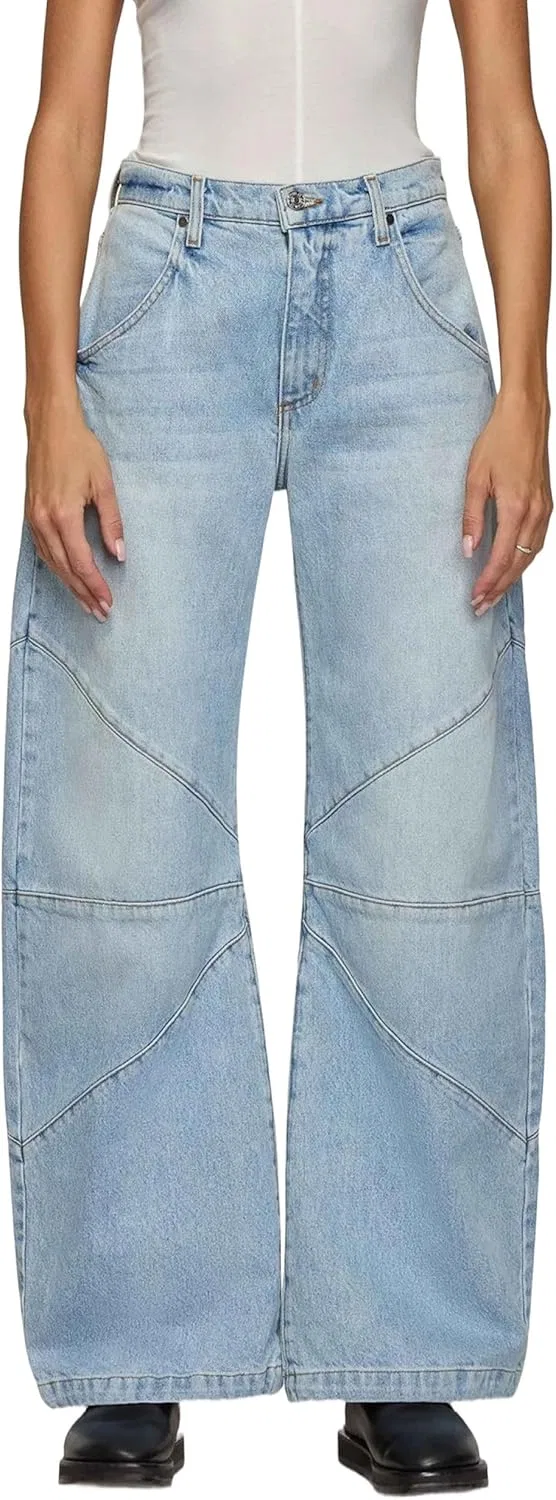 Джинсы свободные Barrel, Light Blue