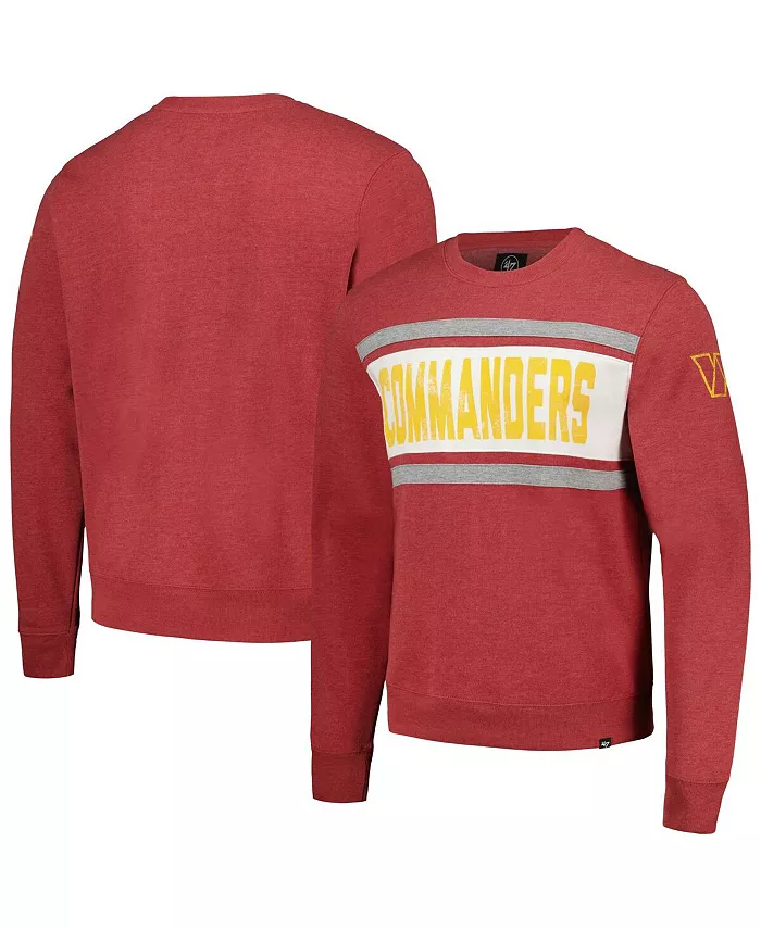 

Мужской бордовый в рубчик свитшот Washington Commanders Bypass Tribeca с V-образным вырезом '47 Brand