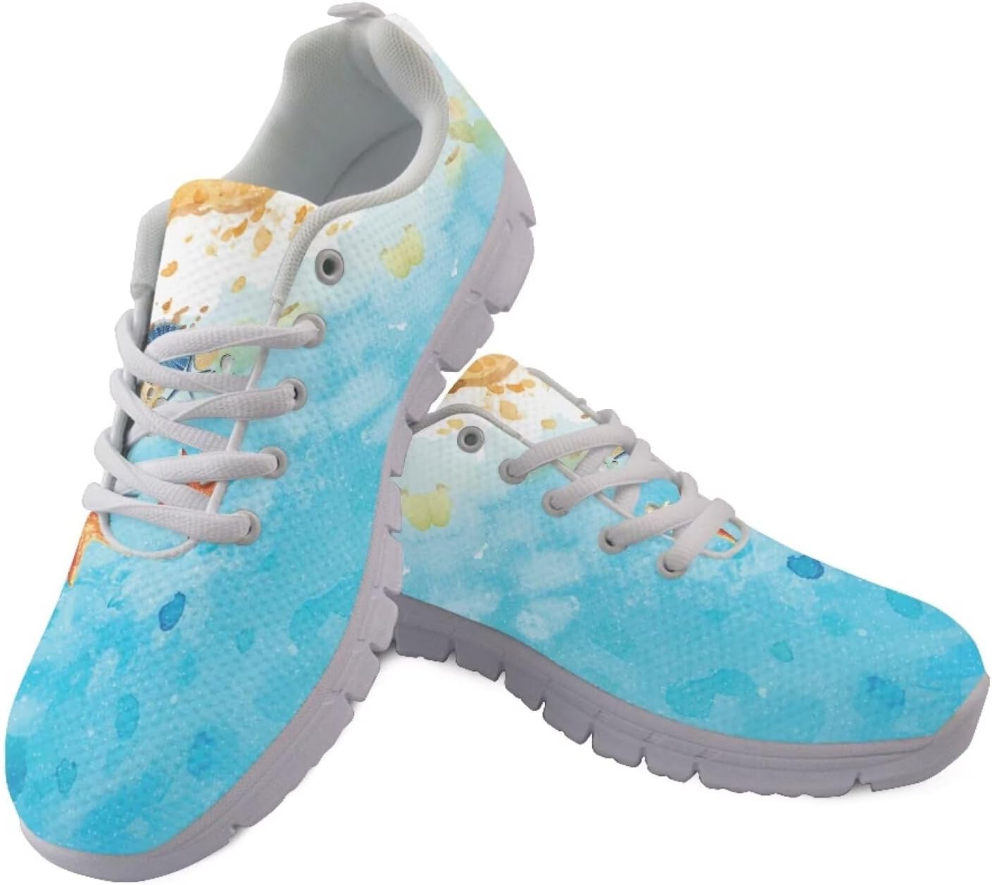 

GETELINSENG Хэллоуин кроссовки для бега, прогулок и походов, мужские стильные кроссовки на шнуровке, легкие для тенниса и спортивных тренировок, Beach Ocean Starfish