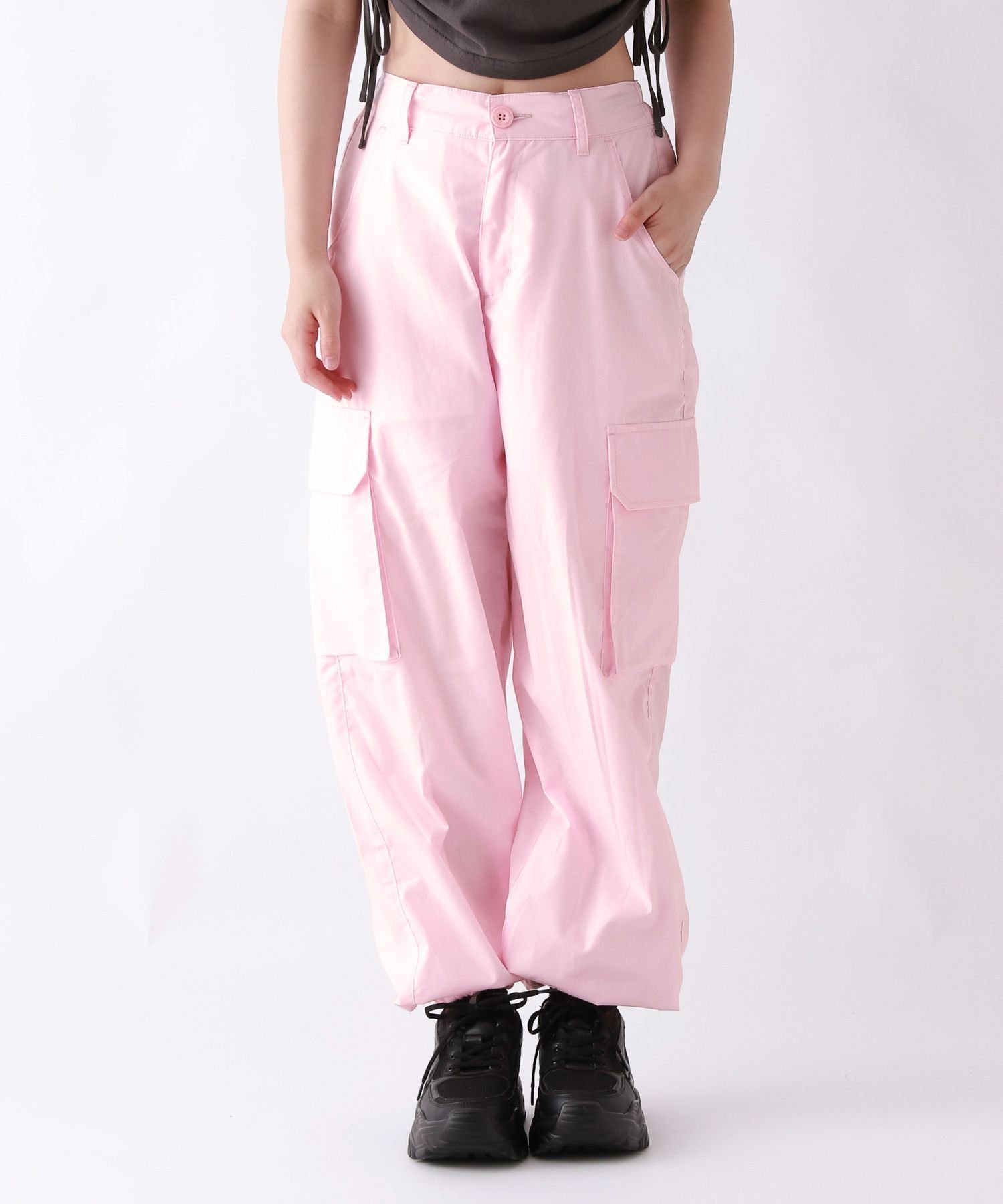 Брюки-карго из полиэстера и хлопка Repipi armario, Pink 22