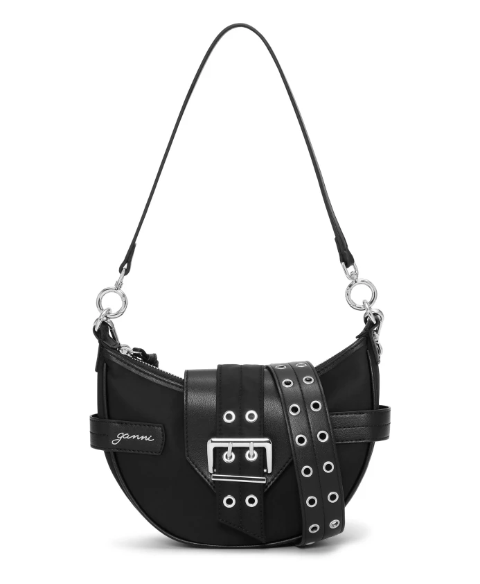 

Маленькая сумка через плечо "Баки". Ganni, черный