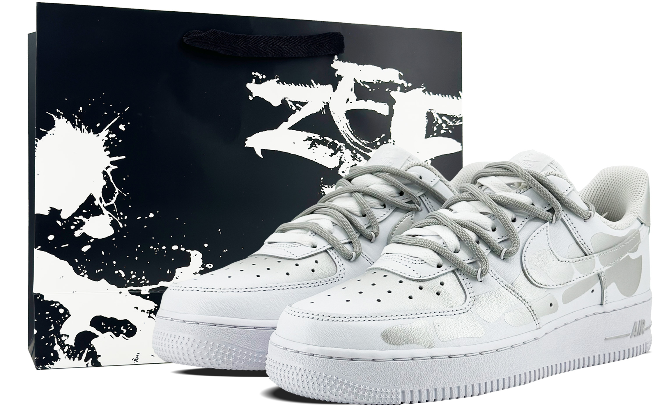 

Кроссовки Nike Air Force 1 Skateboarding Shoes Unisex Low-top White/Silver, белый