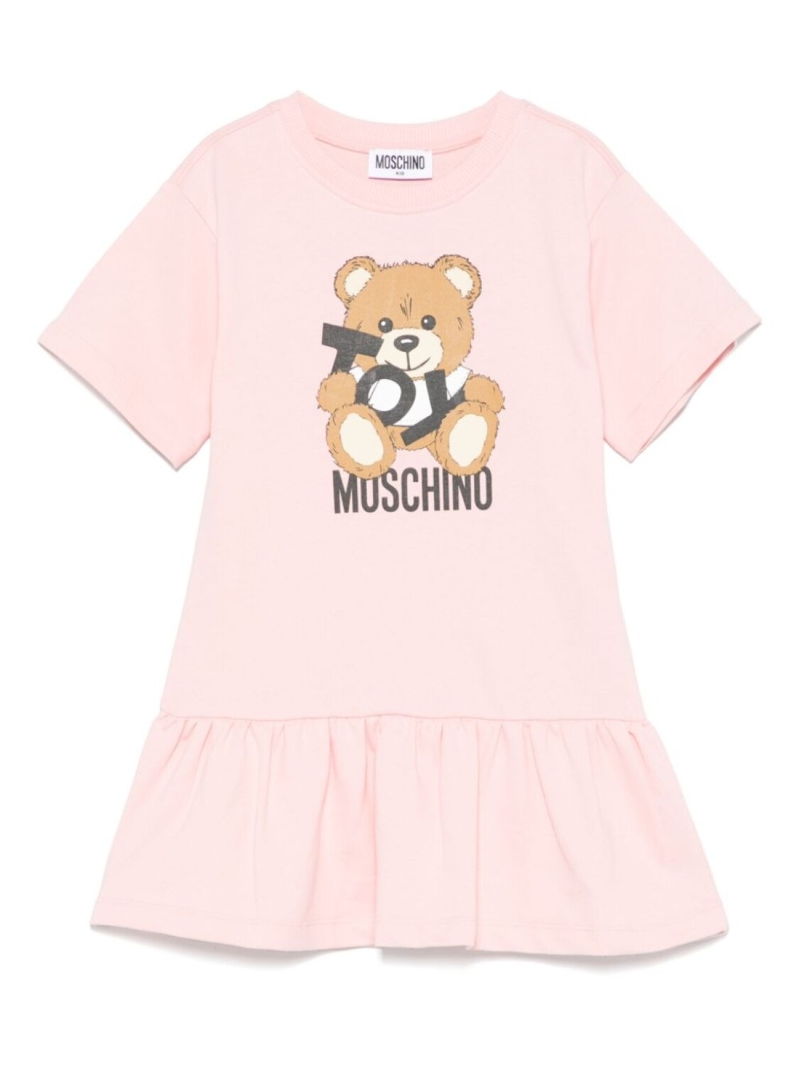 

Платье Moschino Kids с принтом Teddy Bear, розовый