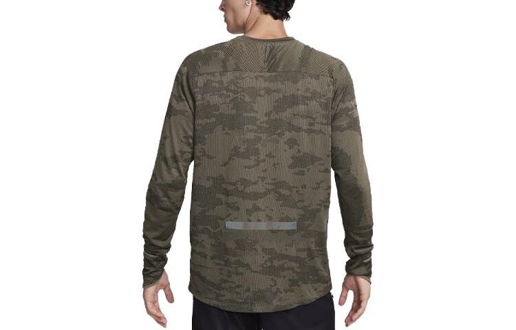 Футболка мужская THERMA-FIT ADV оливкового цвета Nike, оливковый — фото 2