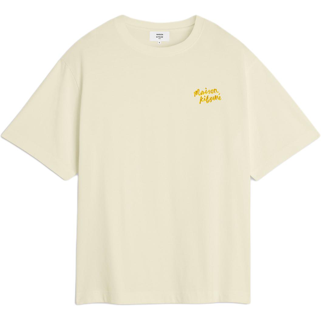 

Футболка с вышивкой Handwriting от Maison Kitsuné Maison Kitsune, Snowflake Stone Color