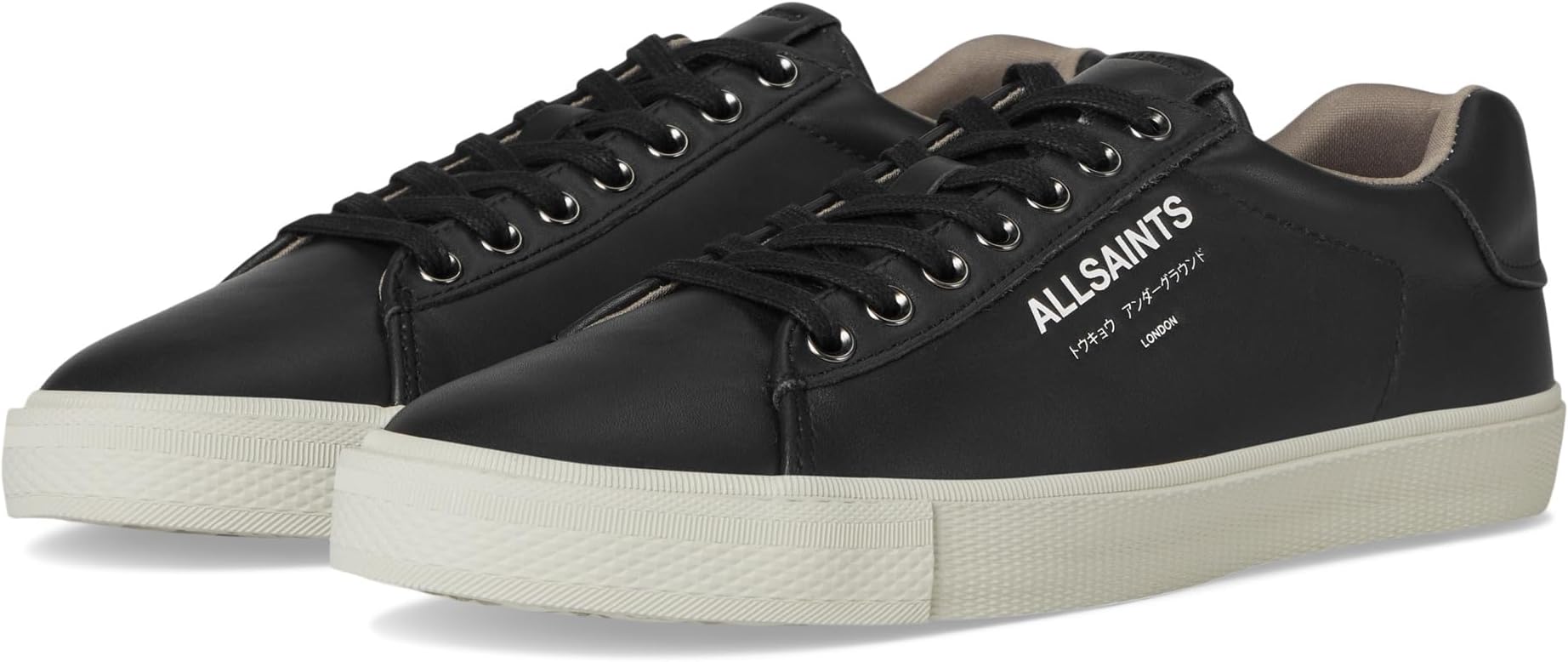 

Кроссовки AllSaints Underground Leather Low Top, черный
