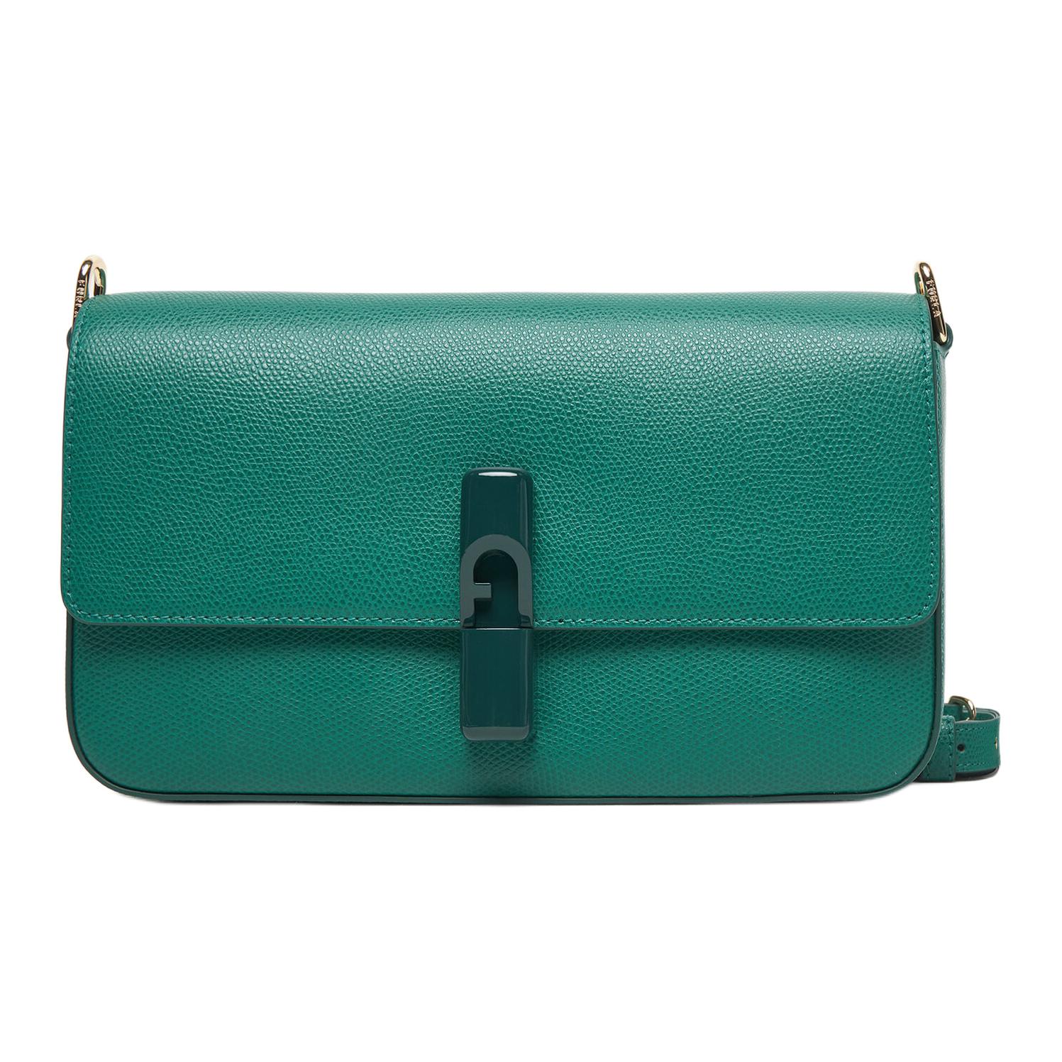 

Furla Кожаная поясная сумка маленькая женская нефритовая