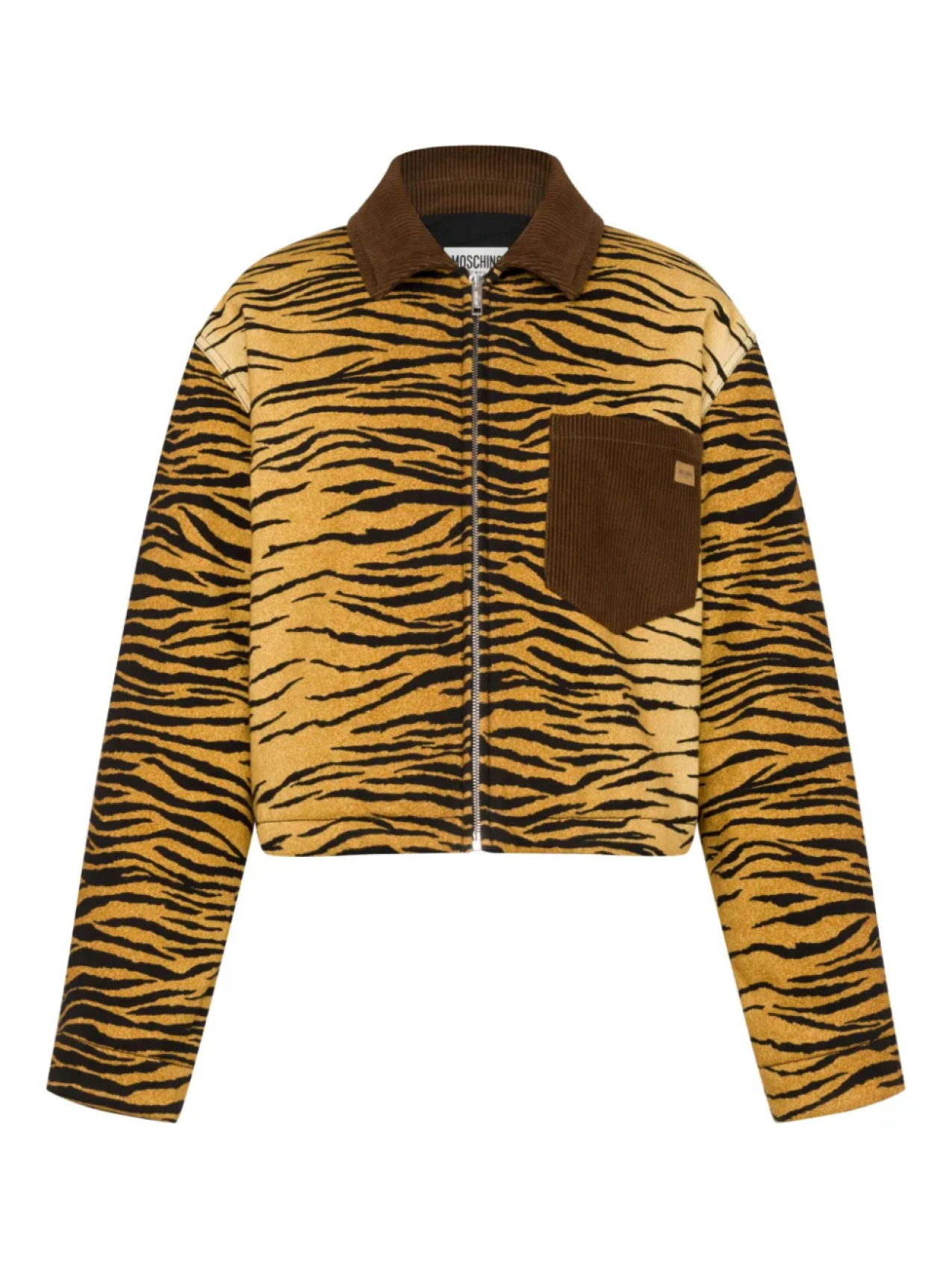 

MOSCHINO JEANS куртка с анималистичным узором, коричневый