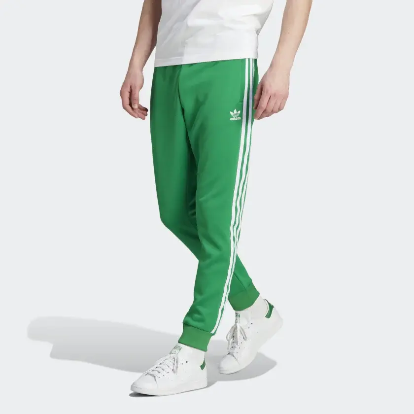 ADICOLOR Трикотажные спортивные штаны мужские зеленые Adidas Originals, зеленый — фото 2