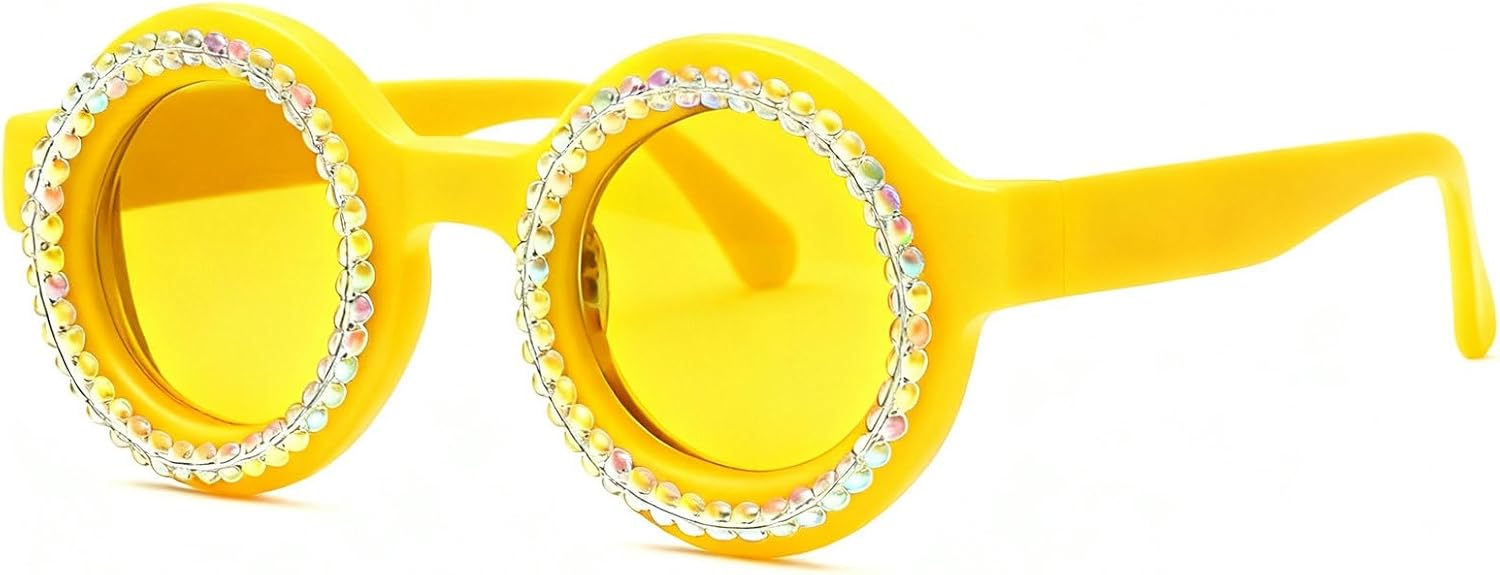 

Женские солнцезащитные очки Laureles со стразами, стильные овальные солнцезащитные очки, винтажные круглые солнцезащитные очки, мужские круглые очки с бриллиантами, C3