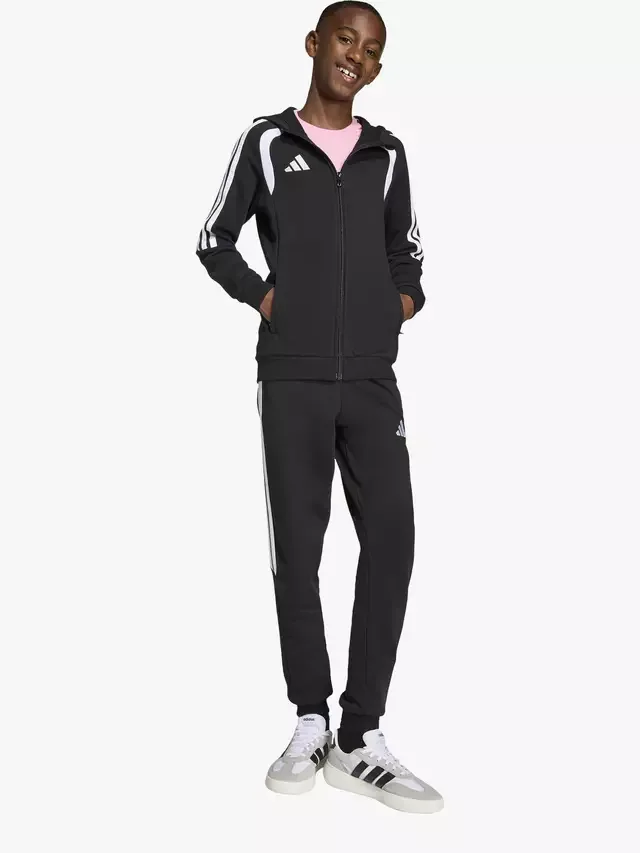 Детская толстовка на молнии Tiro26 League, черно-белая adidas — фото 3