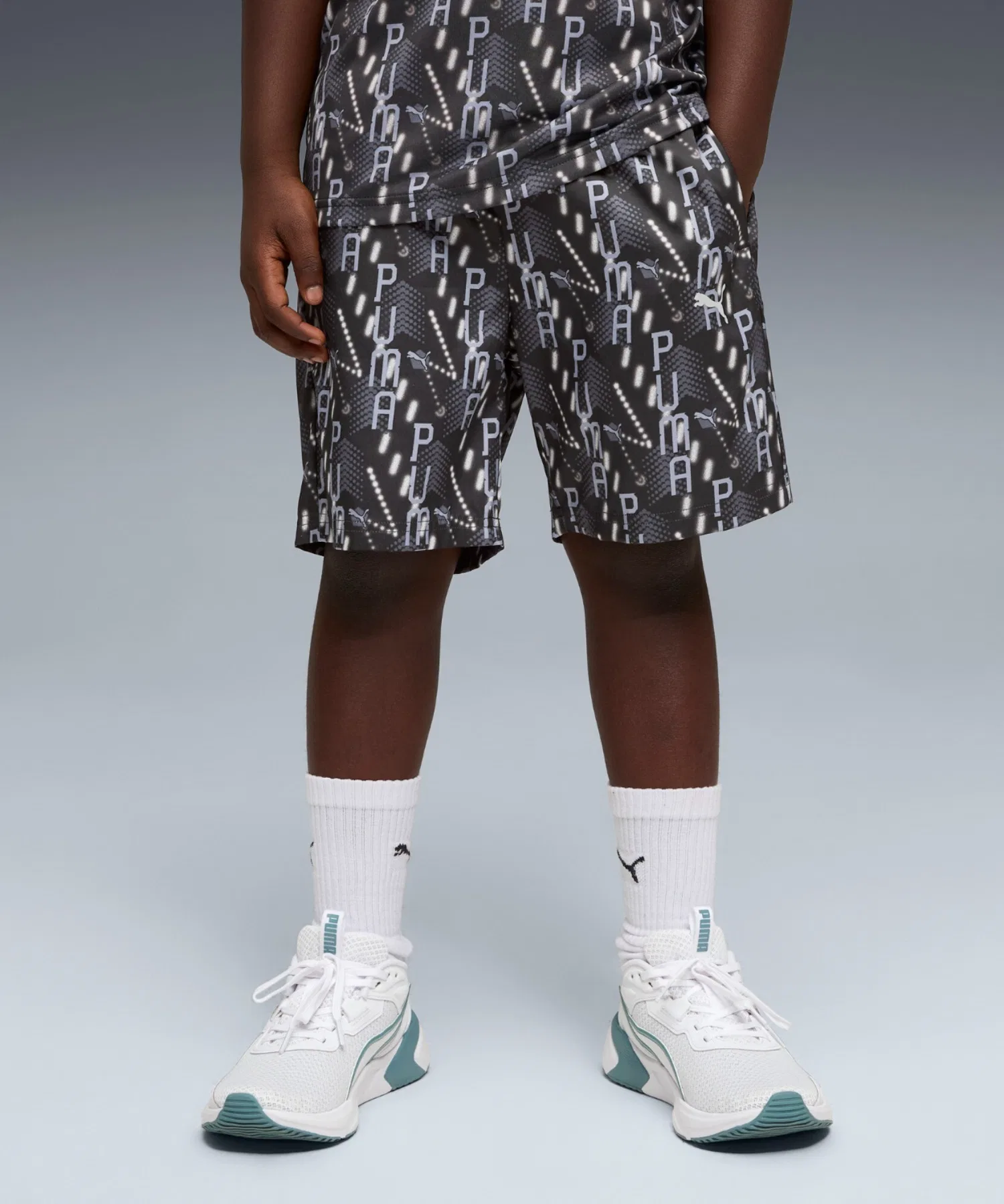 Детские шорты PUMA TAD ESS AOP WOVEN SHORT B