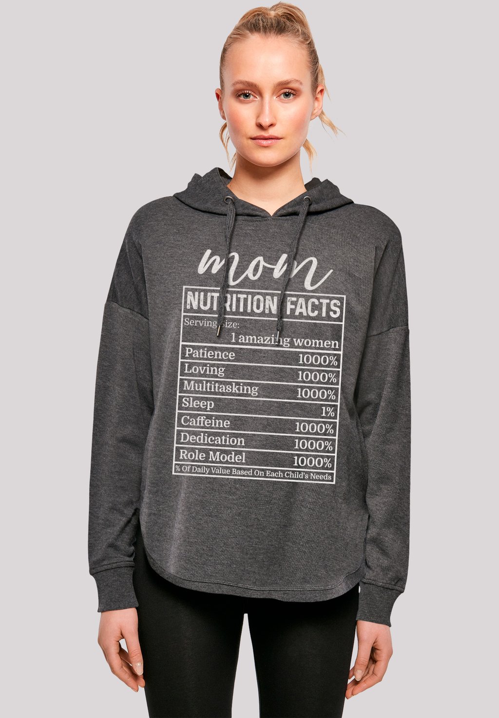 

Толстовка MUTTERTAG MAMA NÄHRWERTE LUSTIG - Hoodie F4NT4STIC, темно-серый