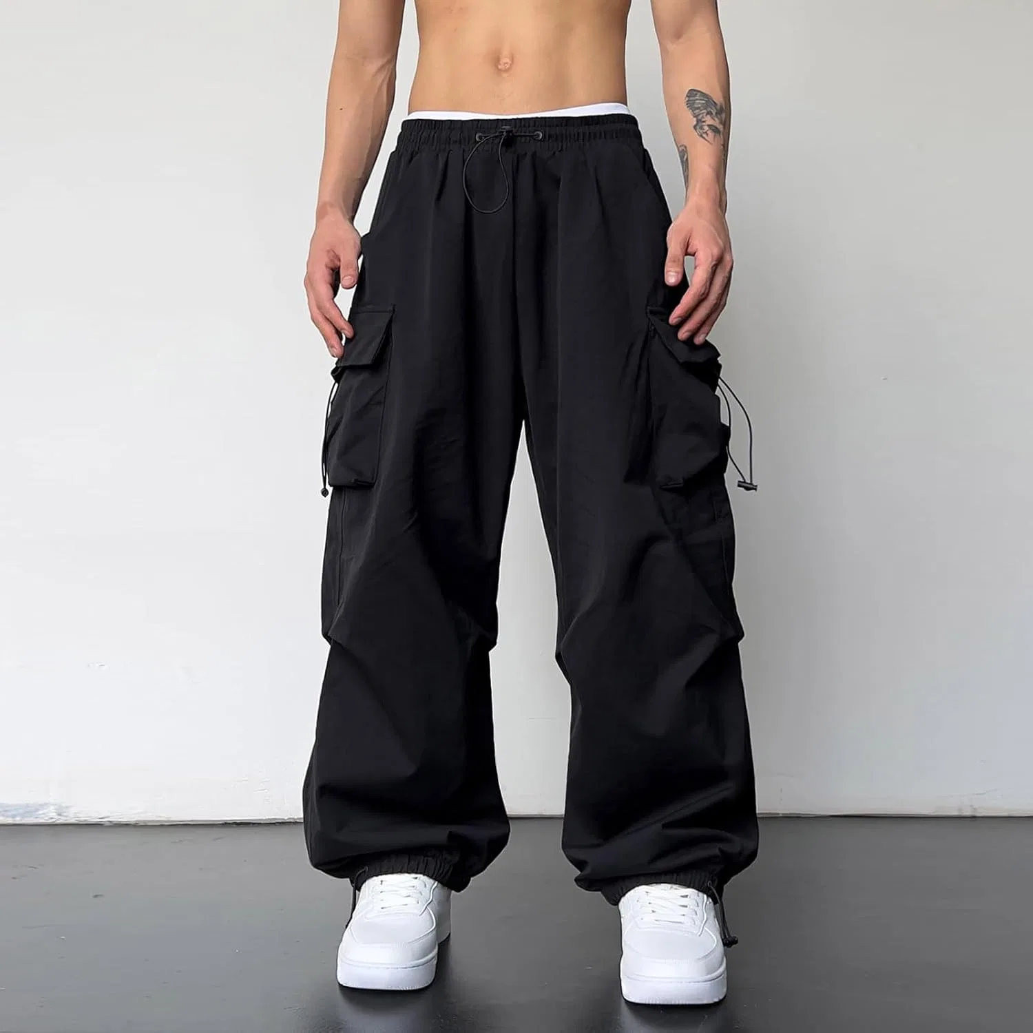 Джинсы Baggy Cargo, Black — фото 3