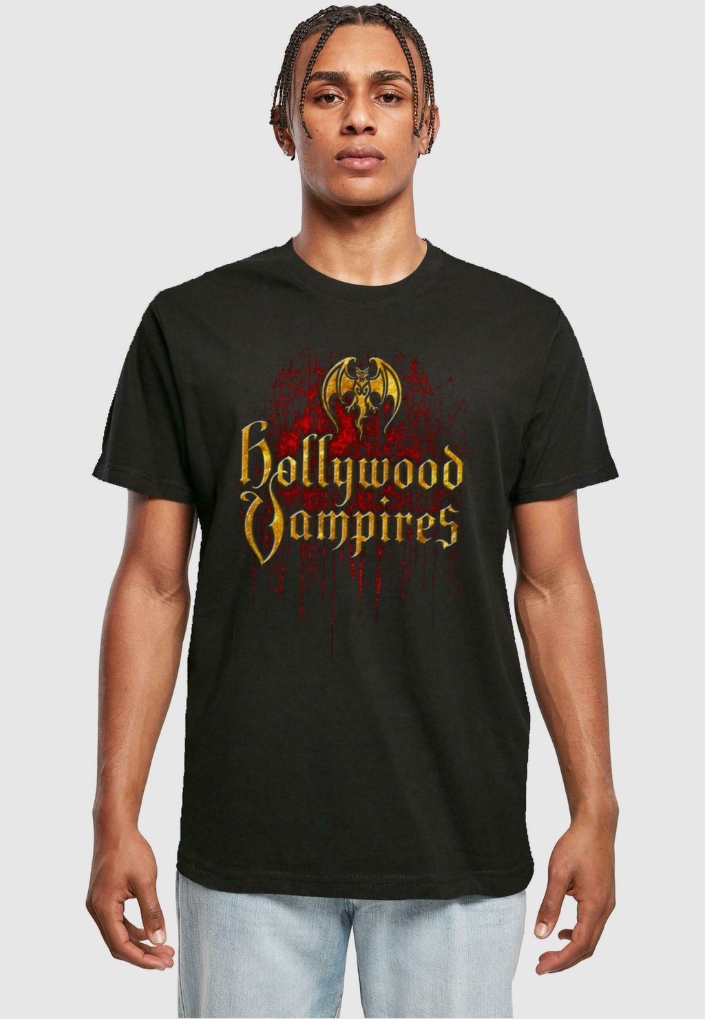 

Футболка с принтом HOLLYWOOD VAMPIRES - BAT LOGO DRIPS Merchcode, черный