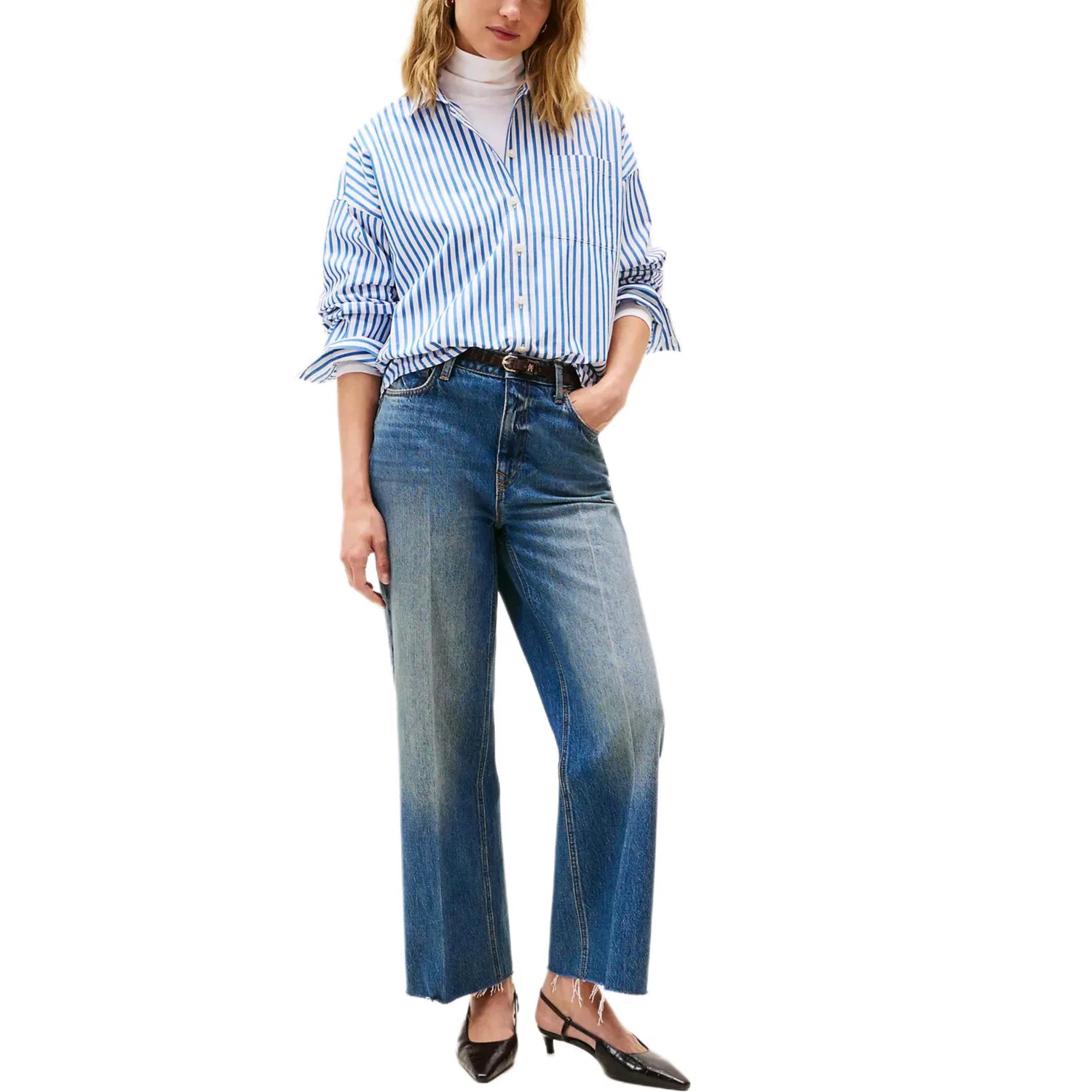 Рубашка женская Indigo Lapel Moderate Tommy Hilfiger — фото 3