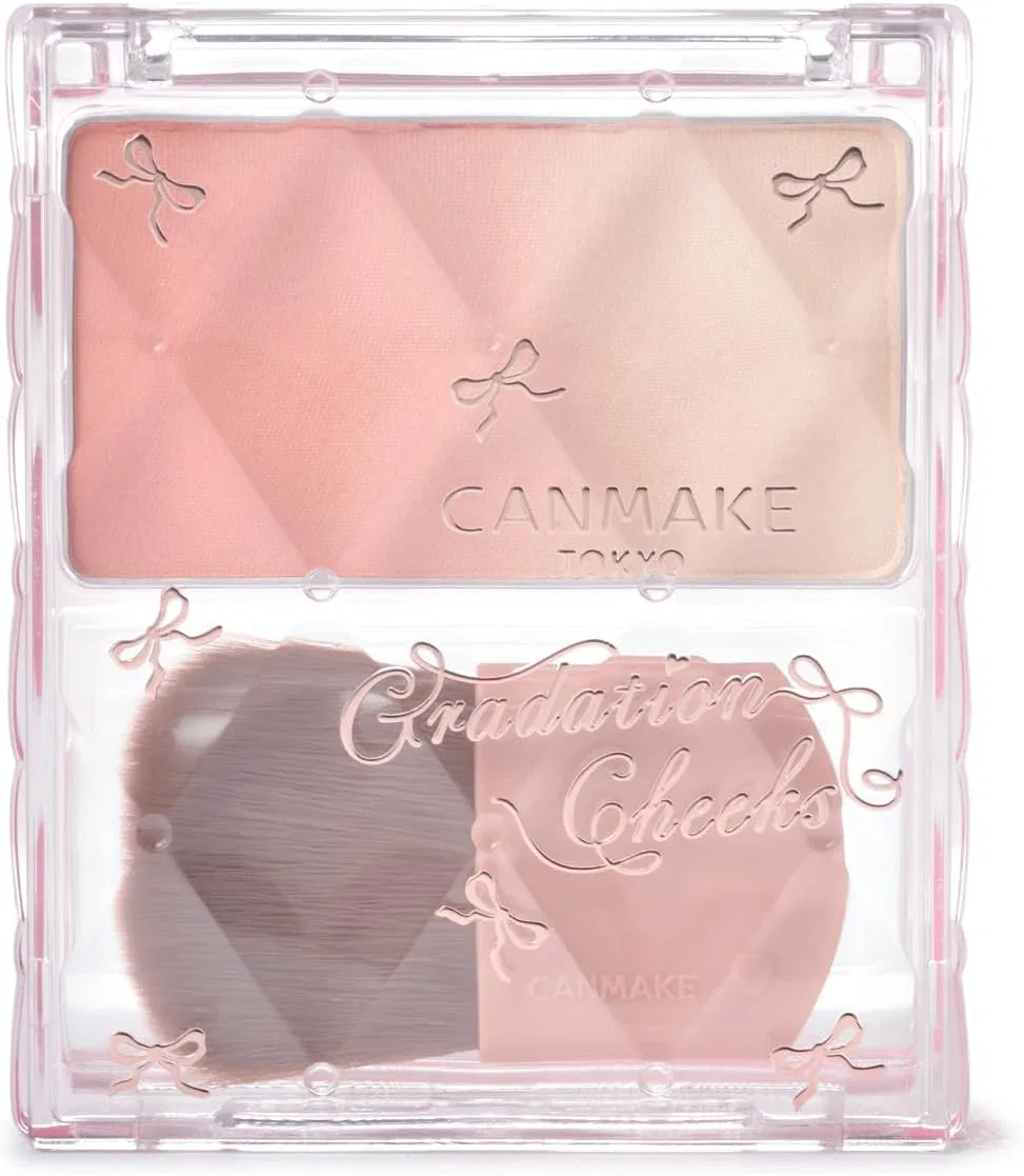 Румяна Canmake Gradient Cheeks 02 Momo Milk Tea, 5.2 г, коралловый
