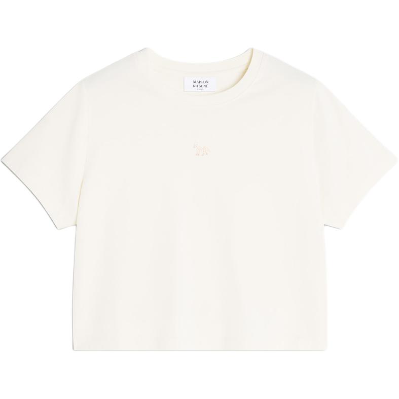 

Вышитая футболка Maison Kitsune, бежевый