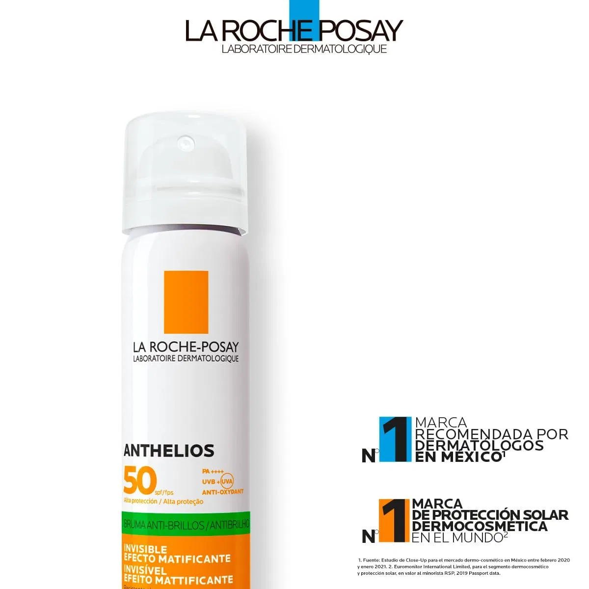 Прозрачный спрей для лица La Roche Posay Anthelios SPF 50, 75 мл (2 шт.) La Roche-Posay — фото 2