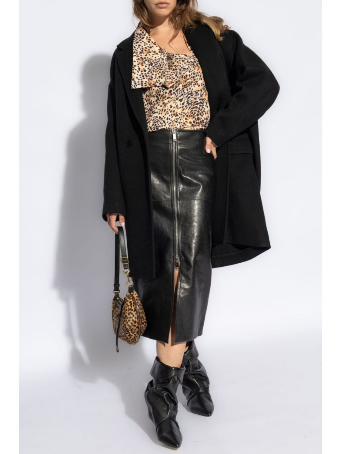 

ISABEL MARANT двубортное пальто Эфегози, черный