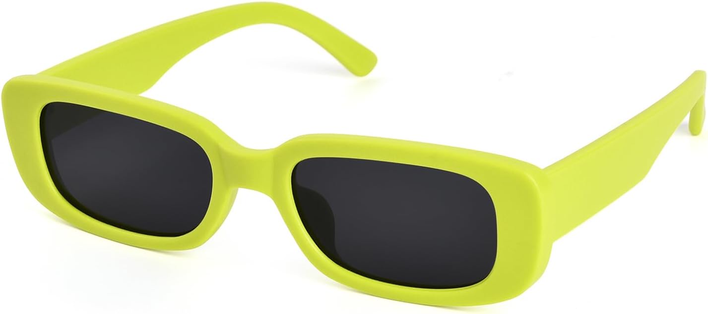 

Поляризованные прямоугольные солнцезащитные очки для женщин и мужчин, модные ретро-очки в стиле 90-х, узкие квадратные очки в стиле Y2K TINHAO, Oliver Green Frame/Black Lens