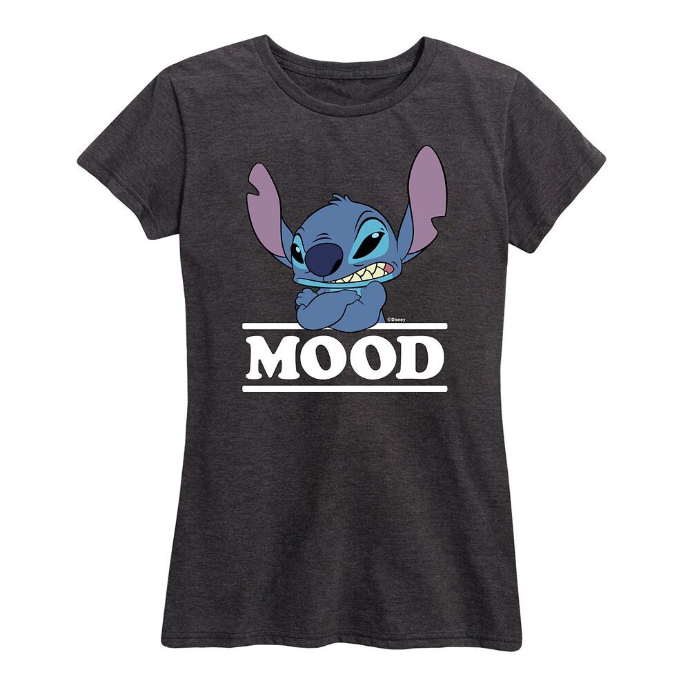 

Женская футболка с рисунком Disney's Lilo & Stitch, цвет Heather Charcoal