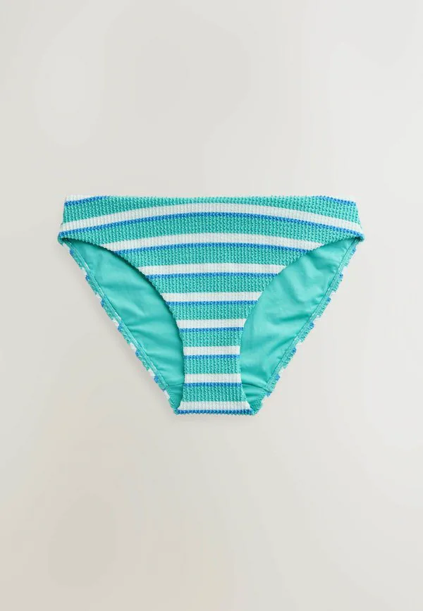 Комплект из двух высоких плавок от бикини Next, Pink Aqua White Crinkle Stripe — фото 3