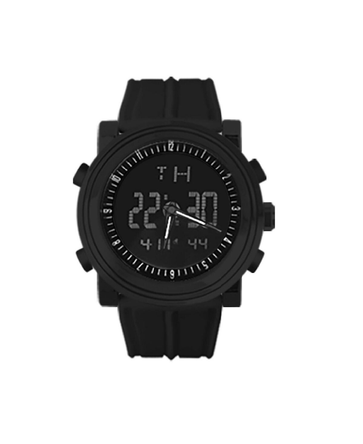 

Мужские часы с черным силиконовым ремешком 47 мм Rocawear