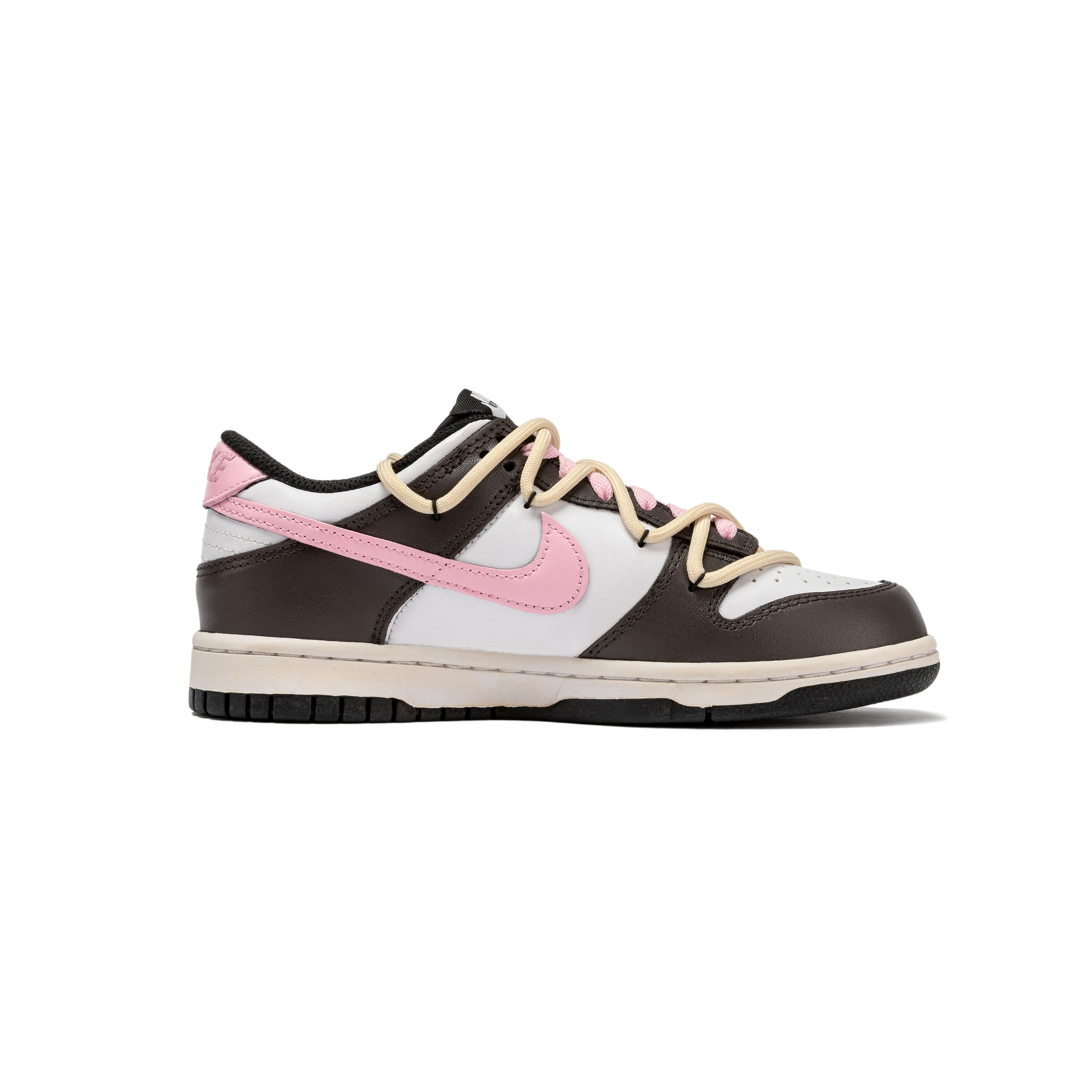 

Кроссовки Nike Dunk Skateboarding Shoes Women's Low-top Brown/white/pink, розовый