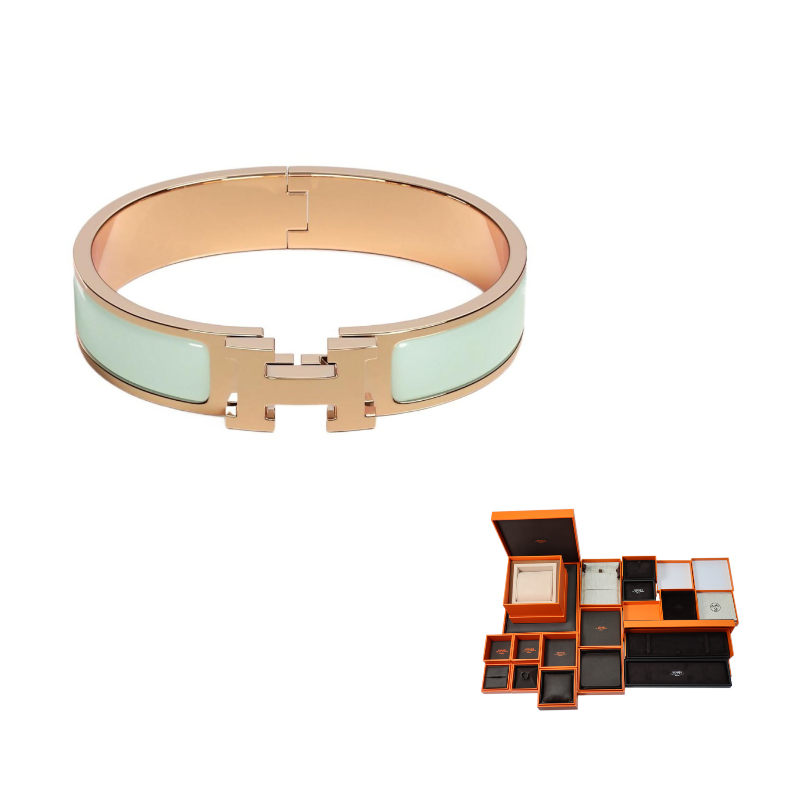 

Кликирующие браслеты Clic H для женщин HERMES, розовое золото