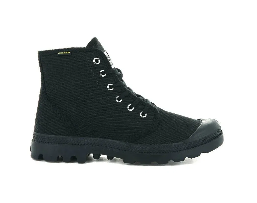 Мужские ботинки Palladium Pampa Hi Originale 75349-060-M из черного парусинового материала KHD1019 — фото 2