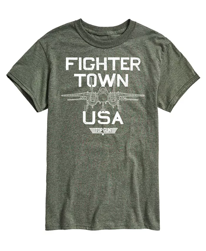 

Мужская футболка с принтом Top Gun Fighter Town AIRWAVES, зеленый