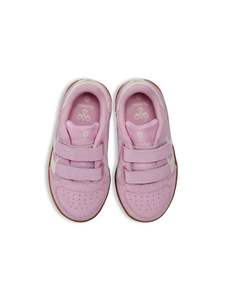 Hummel Кроссовки Shoelaces Sneakers Victory Suede Lifestyle Kids в цвете ROSEATE SPOONBILL — фото 3