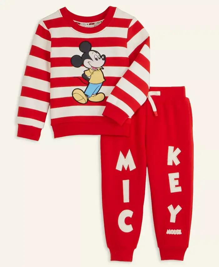 

Комплект для малышей с Микки Маусом: толстовка в полоску и спортивные штаны Disney | Macy'S