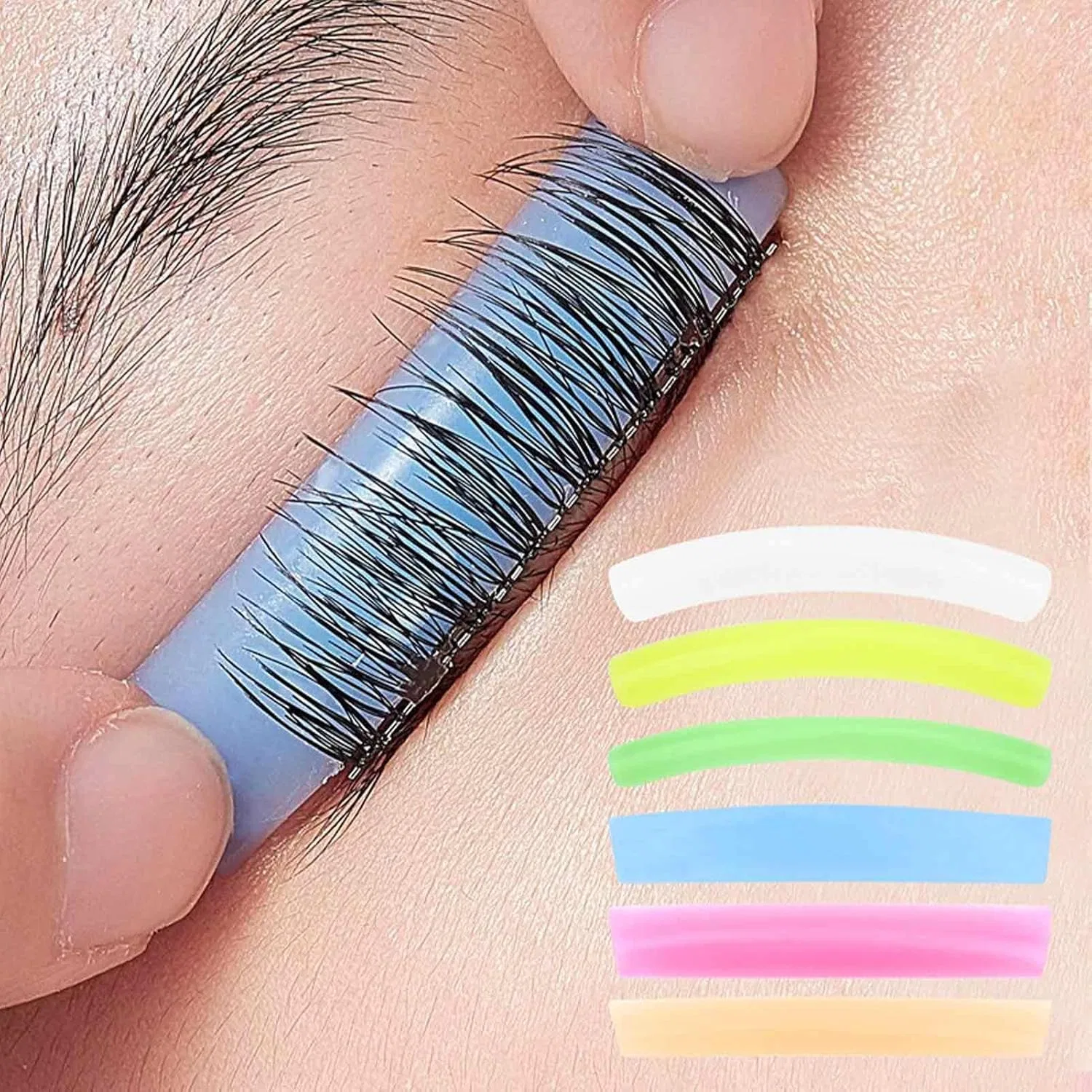 Набор для ламинирования ресниц Rainbow Eyelash Perm Rod HELEN, 6 пар, силиконовые бигуди — фото 3