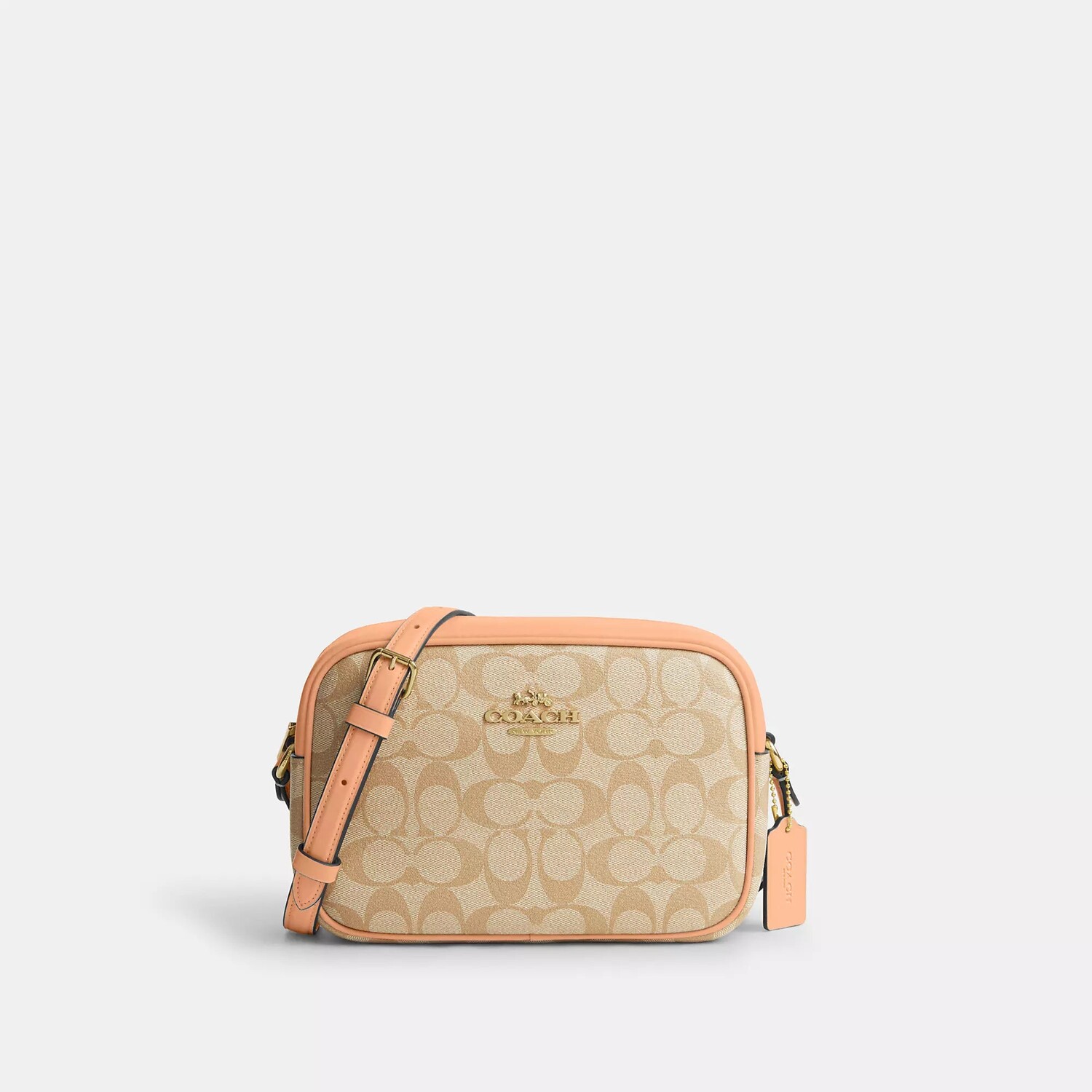 

Сумка для фотокамеры Coach Outlet Jamie из фирменной парусины, цвет Light Khaki/Faded Blush