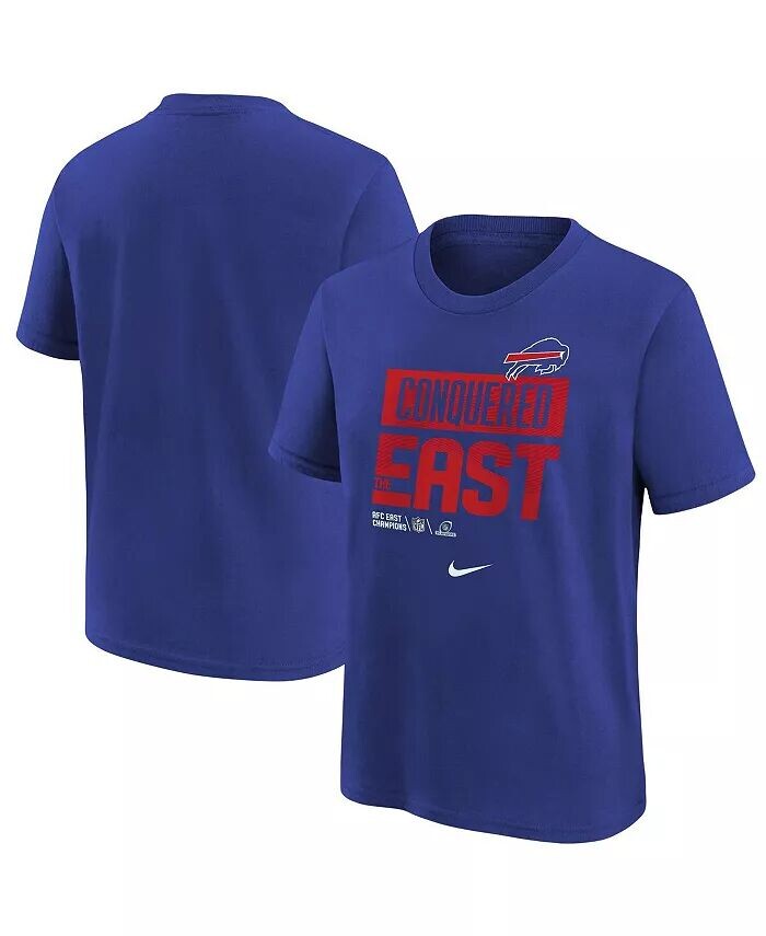 

Футболка с трофеями из коллекции молодежной команды Royal Buffalo Bills 2022 AFC East Division Champions Nike