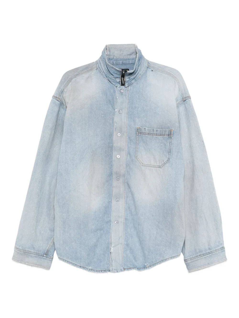 

Рубашка с нагрудным карманом Balenciaga, синий