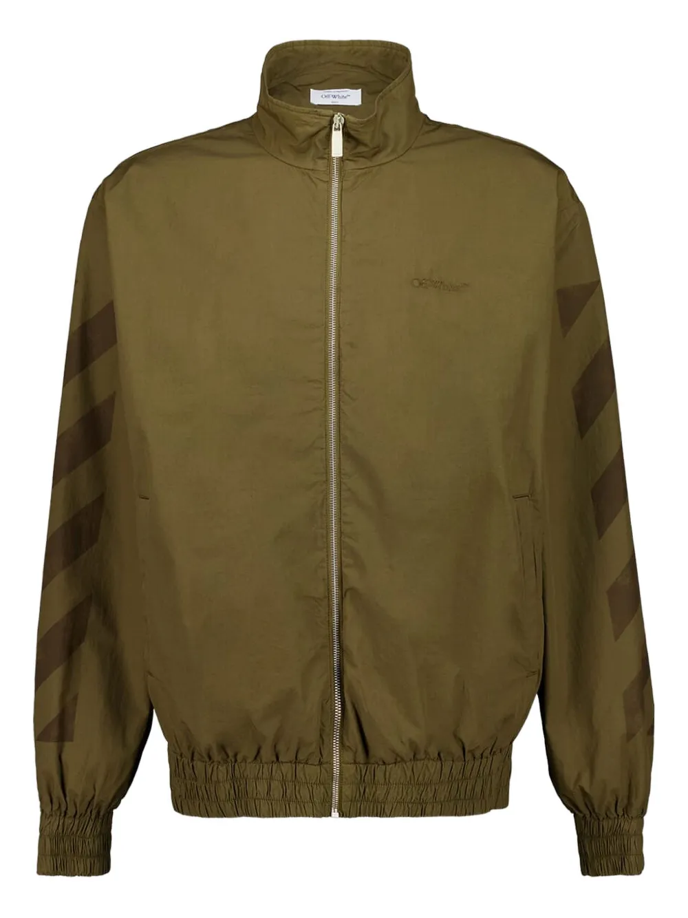

Куртка с диагональными полосами Off-White, зеленый