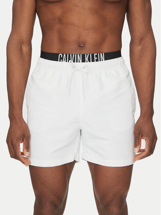 

Шорты для плавания стандартный крой KM0KM01093 Calvin Klein Swimwear, белый