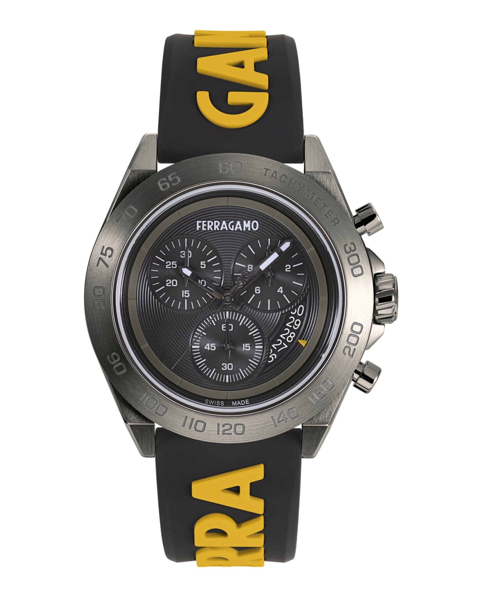 

Часы Ferragamo Urban Chrono из силикона Salvatore Ferragamo, цвет ip gunmetal