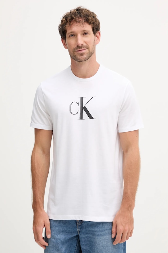 

Хлопковая футболка Calvin Klein Jeans, белый