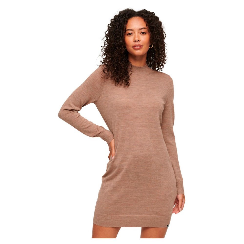 

Платье Superdry Studios Merino Mini, коричневый