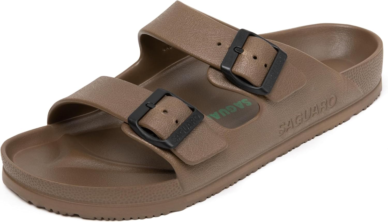 

Мужские и женские сандалии SAGUARO с двойной пряжкой, комфортные, легкие, регулируемые, из EVA с подошвой из резины, коричневый