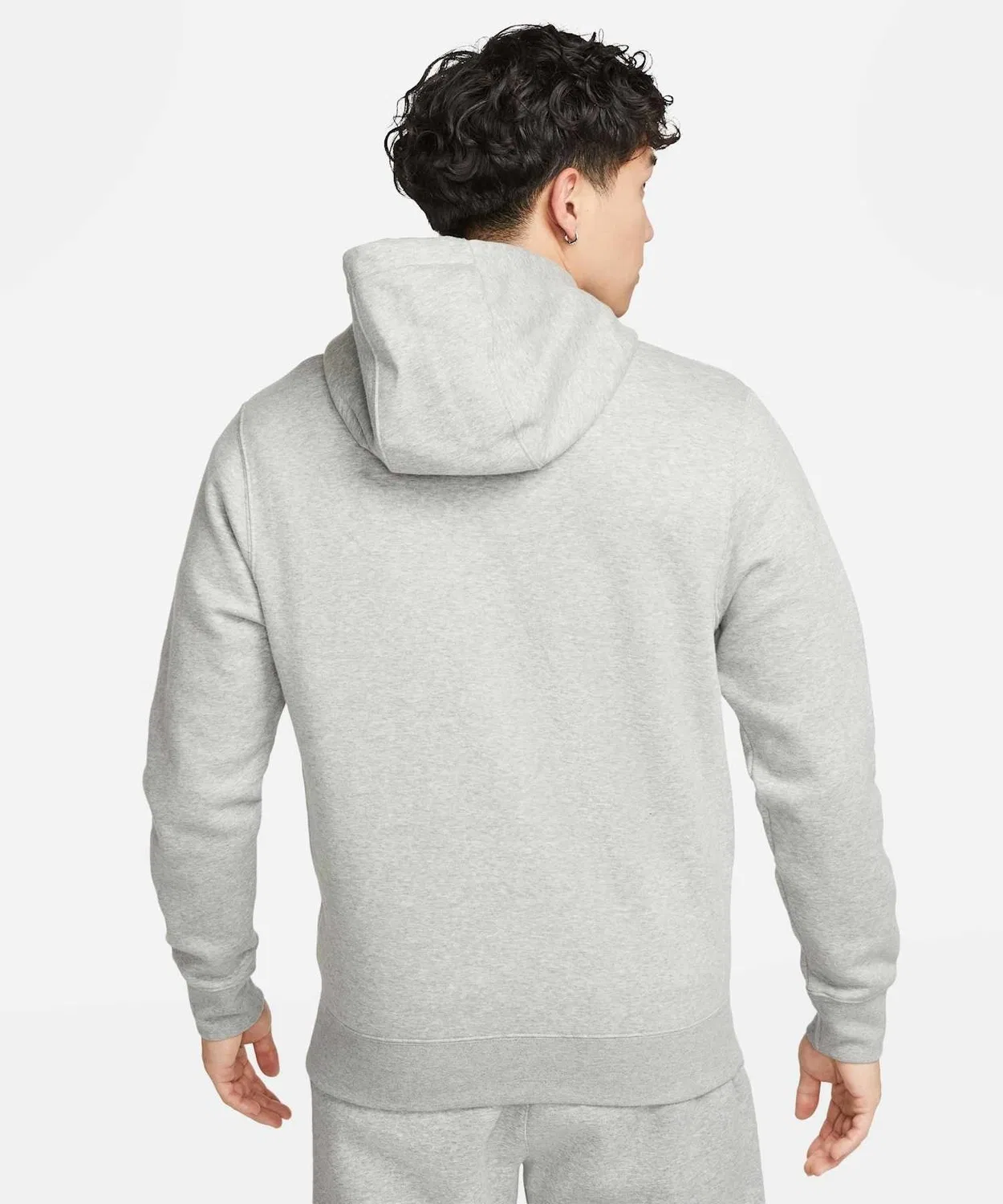 Толстовка Nike Sportswear Club Fleece Pullover Hoodie тёмно-серый — фото 2