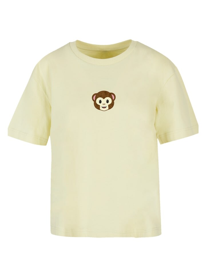 

Футболка emoji couture Ladies Everyday Tee Smiling monkey furry face, цвет softyellow