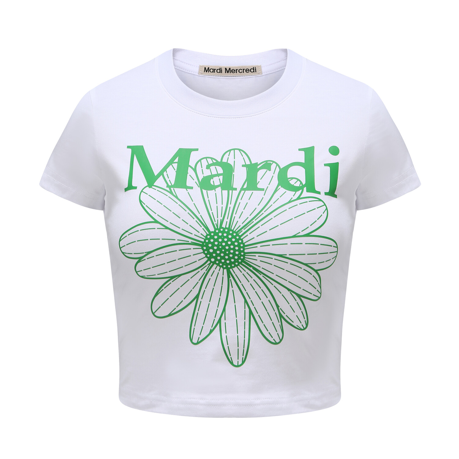 

Mardi Mercredi Женский укороченный топ, Sage Green (Принт: Зеленый цитрус)